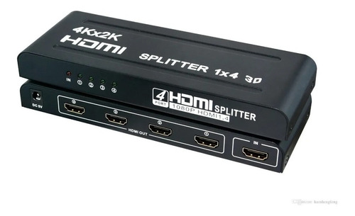 Splitter Hdmi 1x4 1080p 3d 4kx2k Multiplicador Divisor 
