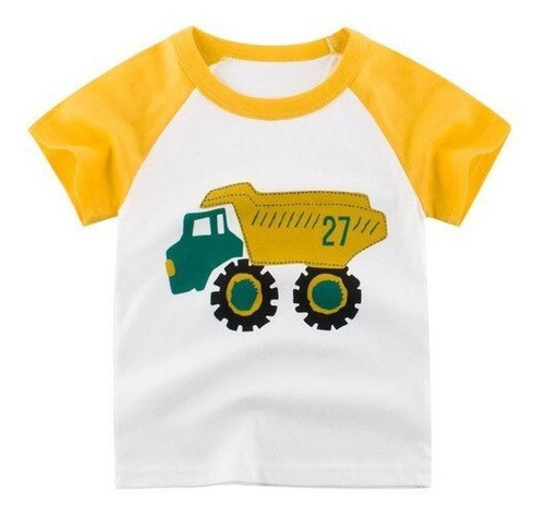 Camisetas Divertidas Niño Algodón Estampada Tractor