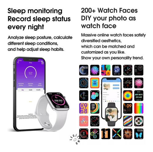 Imagen 9 de 10 de Smartwatch W37 Pro Series7 Rosa Original 2022 + Malla Metal