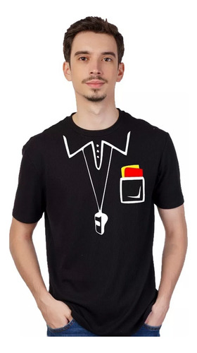 Remera Arbitro - Cuello Redondo - Disfraz Unisex