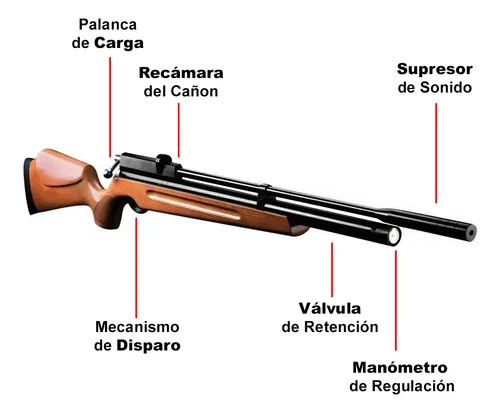 Rifle Pcp M11 Delux 1000fp Funda Mira 4x40 Inflador Balines