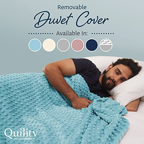 Colcha Quility En Color Azul Y Gris De Tamaño Matrimonial Gris/azul Liso