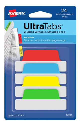 Banderita Reposicionable Avery Ultra Tab Clasico 6.4x2.54 X2