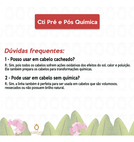Kit Clorofitum Cti Shampoo 1000ml E Máscara Cti 2,2kg