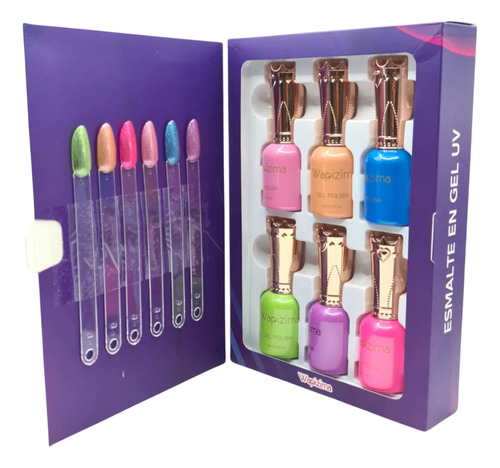 Wapizima Ojo De Gato Color Party Neon Kit De Gel Neón