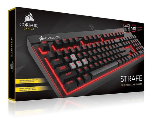 Teclado Mecánico Gamer Corsair Strafe Rgb Mk.2 Cherry Mx Nue Color del teclado Negro Idioma Español