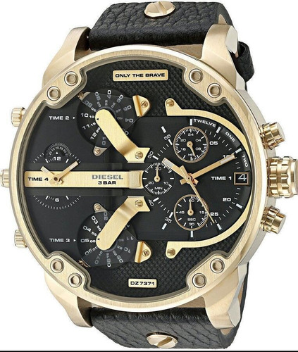 Reloj Hombre Diesel Mr Daddy 2.0 Crono Dorado Negro Dz7371