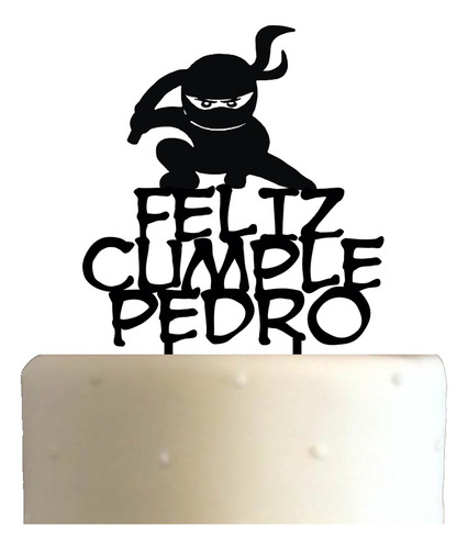 Cake Topper Adorno Torta - Cumple Niño Ninja Personalizado