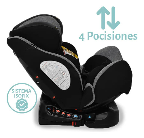 Autoasiento Para Carro Safety 1st Multifix Isofix Liso Gris Liso Gris
