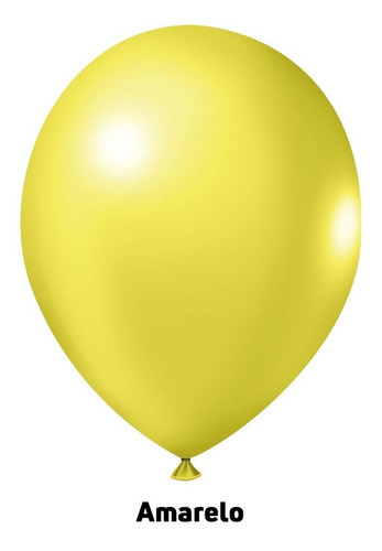 Balão Bexiga Colorido Pra Decoração Liso 7 Polegadas 50und Cor Amarelo