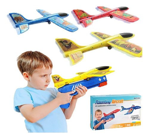 Gun Pistol Toy Lanza Un Avión Para Niños Automático