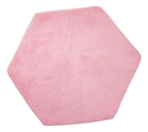Alfombra hexagonal de felpa suave para niños y bebés. Fija el color