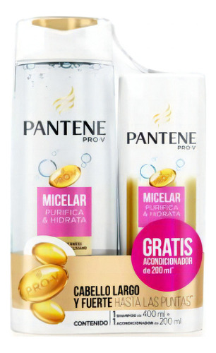  Pantene Shampoo 400ml + Aco 200ml Micelar