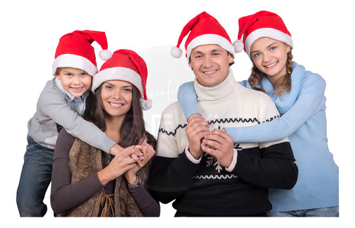 60 Gorros Navideños Santa Claus Rojo Posadas Navidad Mayoreo