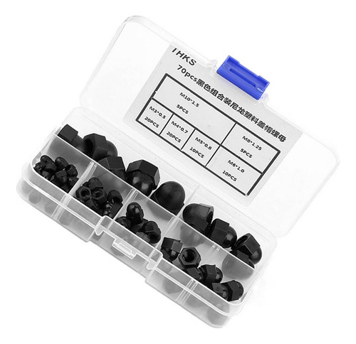 C 70 Unidades M3/m4/m5/m6/m8/m10 Nylon Acorn Nut Kit Dome