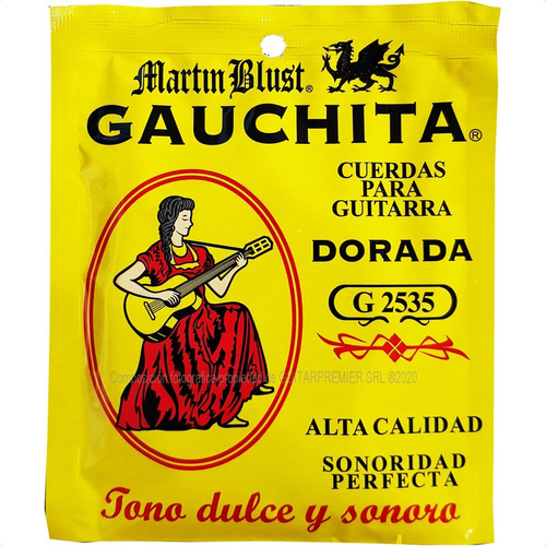 Encordado Guitarra Criolla Clasica Gauchita G2535 M Blust