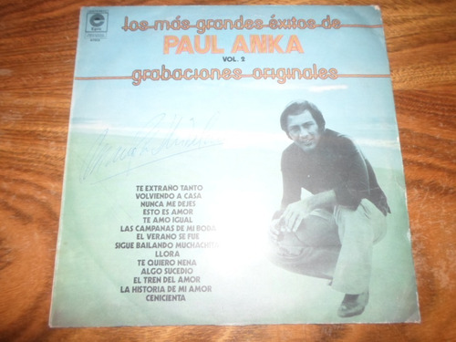 Paul Anka - Los Mas Grandes Exitos Vol 2 * Vinilo