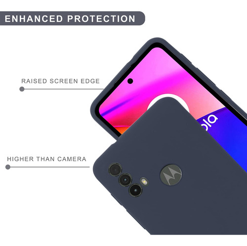 Funda Silicona Con Felpa Para Motorola Moto E40/e20 Azul Oscuro E40/e20