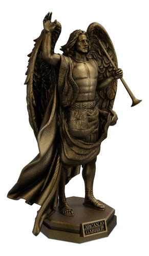 Estátua São Gabriel Arcanjo Mensageiro - Coleção Sublime Cor Cor Ouro Velho