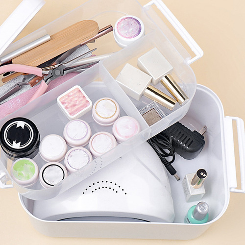 Caixa De Armazenamento Nail Art Tool De Grande Capacidade De