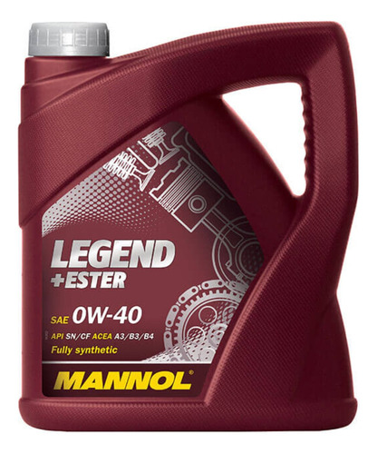 Aceite 0w40 Mannol Legend+ester Full Sintetico Api Sn 4lts