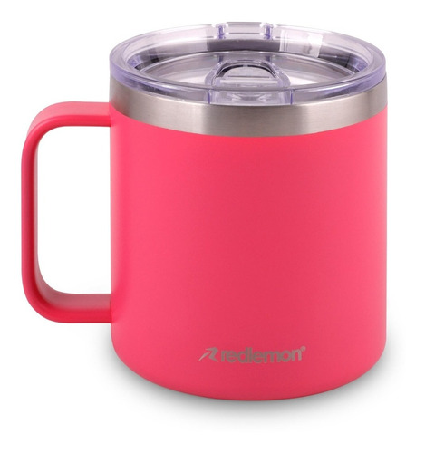 Termo Acero Inoxidable Taza Para Cafe Tapa Hermetica 400ml Color Rosa