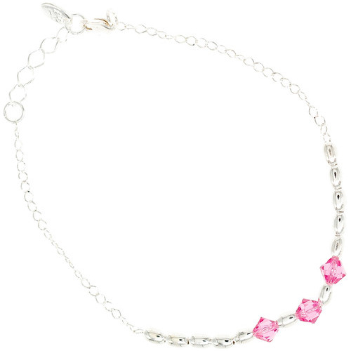 Pulsera Arroz 3 Con Cubic Cadena Plata 925