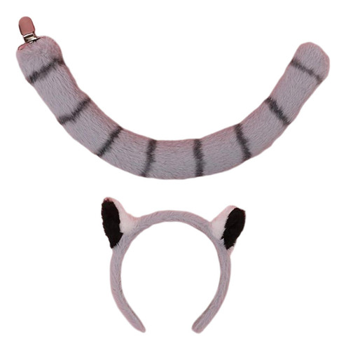 Conjunto De Orejas Y Cola De Mapache, Disfraz, Decoración
