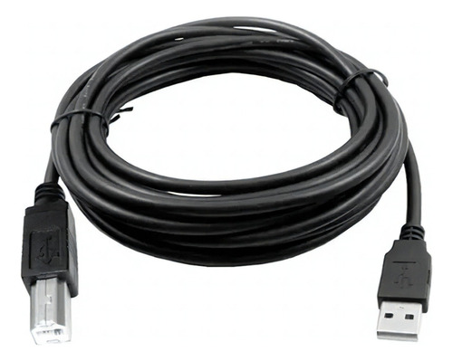 Cabo de impressora e scanner A-b de 1,5 metros com USB 2.0 cor preta