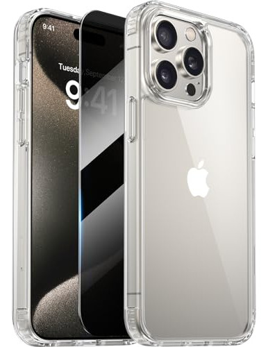 Funda Para iPhone 15 Pro Max Transparente Uso Rudo Plastico