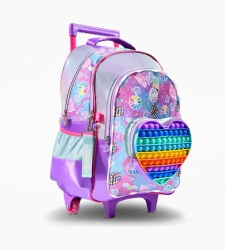 Mochila Carro Footy Pop It 18 F1901 Nena Escolar Mapleweb