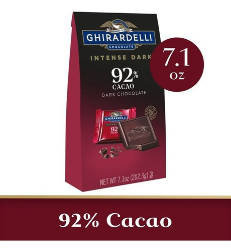 Ghirardelli Intense Dark Chocolate Squares 92% Cacao 200gr