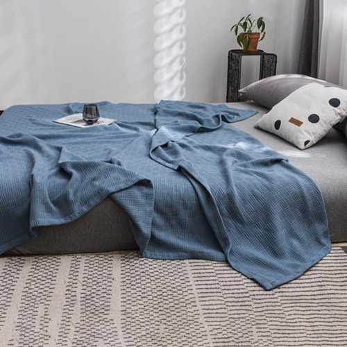 Manta De Cama De Algodón, Manta Térmica De Algodón Doble De