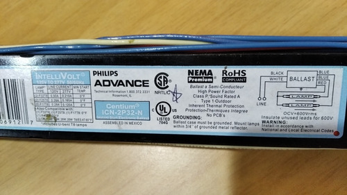 Balastros 2x32w Philips Advance 120v-277v Multivoltaje Nuevo