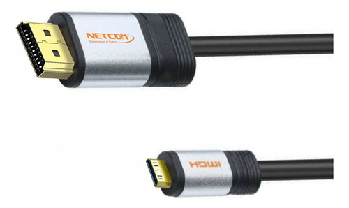 Cable Mini Hdmi A Hdmi 2m Netcom 2.0 4k 60 Hz Ultra Hd Earc