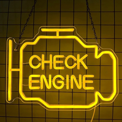 Señales Led De Neón Wanxing Check Engine Alimentadas Por Usb