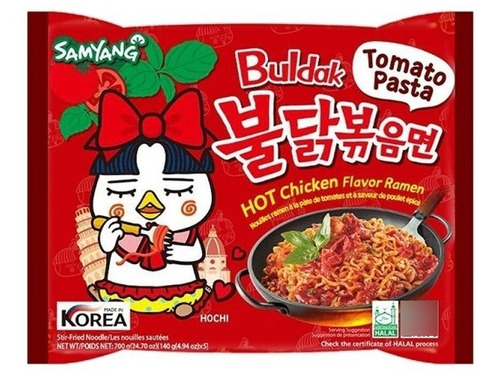 Ramen Coreano Tomato Pasta 140g Hot Chicken Buldak Samyang 