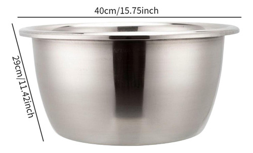 Ff / Recipiente De Acero Inoxidable Para 40 Centímetros