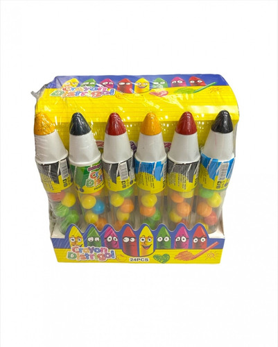 Crayon Con Pastillas 24 U Sorpresitas,  Piñatas, Golosinas