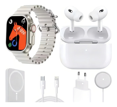 Kit Smart Watch X10 Compatible Con iPhone Smart Watch Audifonos Bateria Cargador Y Mas Para iPhone