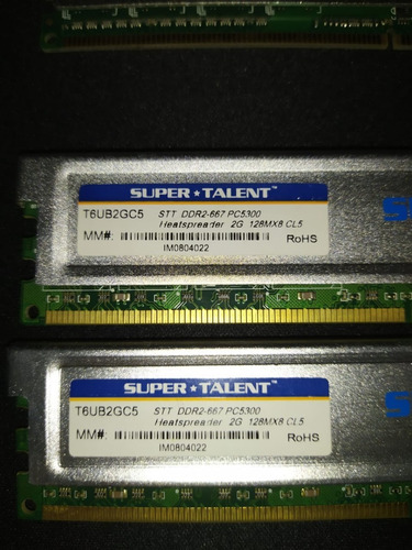 Memoria Ram Super Talent 2gb Ddr2 667 Usada