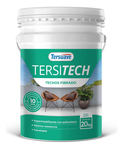 Tersitech Fibrado Membrana En Pasta Tersuave 20kg Blanco Rex