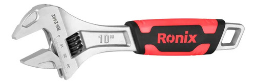 Llave francesa Ronix RH-2442 color rojo con acabado cromado 31 mm 10Pulgadas
