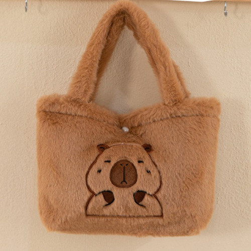 Zl Adorable Bolso De Mano De Carpincho De Peluche