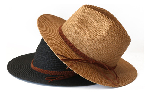 Sombrero De Panamá De Paja Con Ala Ancha Para Mujer, Modelo