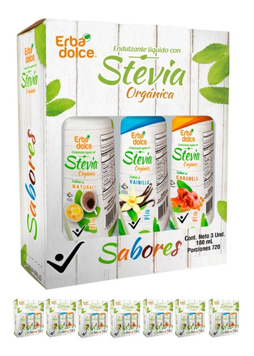 Stevia Líquida Sabores Kit X 3 - L a $274