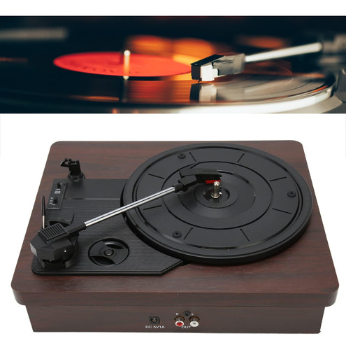 Reproductor De Discos Vintage, Tocadiscos Con Altavoces De 3