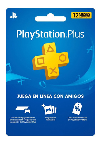Tarjeta Plus 12 Meses - Playstation Plus 1 Año - Colombia