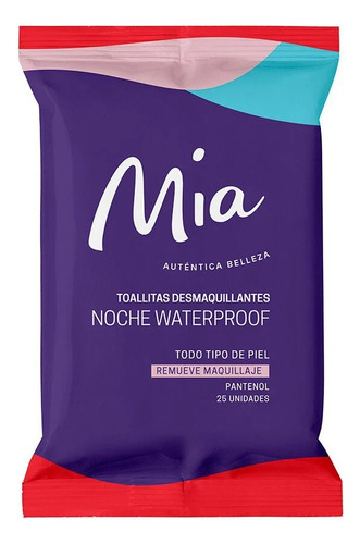 Mia Toallitas Desmaquillantes Noche Waterproof 25 Uds