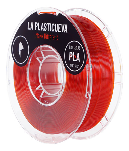 Pla 1.75 1kg Filamento 3d Premium Color Clear Rojo